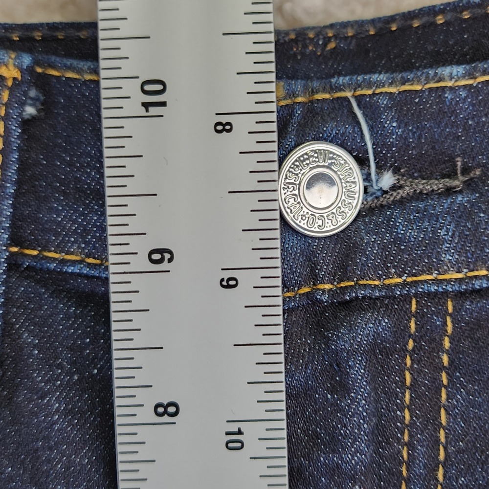 Levi's 511 Slim Fit Jeans Mens 32x32 Dark Indigo Blue Denim Classic Casual - Picture 11 of 14